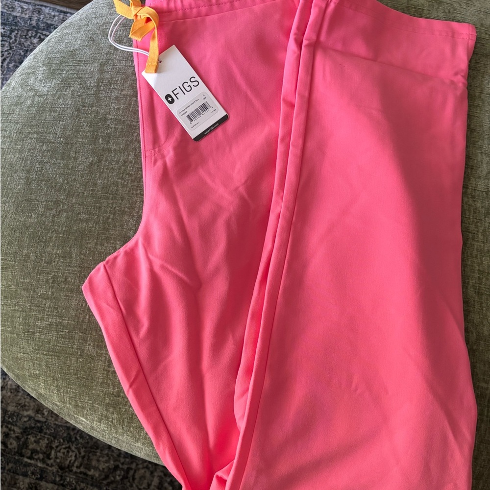 Figs Yola Skinny Pants in Neon Pink size L Tall